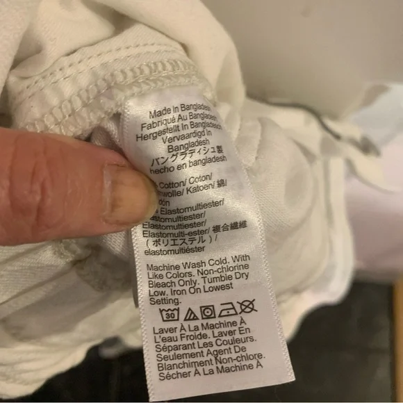 J Crew White Paper Jeans Womens Size 27 US 4 White Wide Leg Belted Elastic Waist - Picture 12 of 12